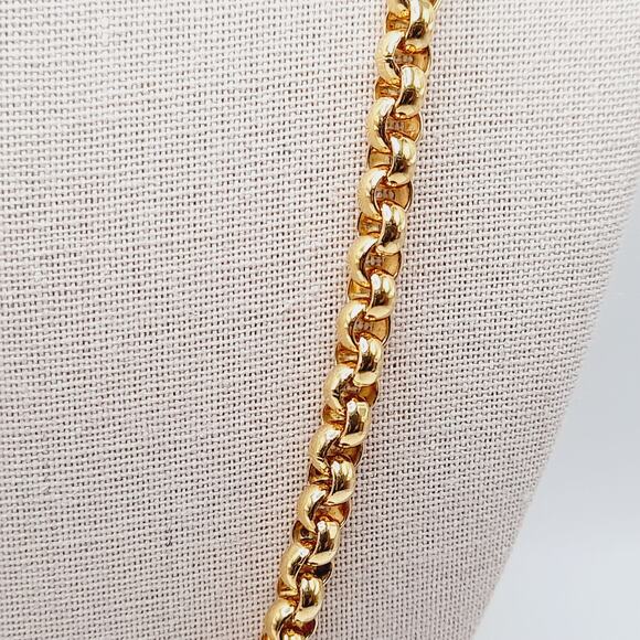 Vintage Monet Gold Plated 24” Link Chain Necklace w/ Lobster Clasp - Picture 4 of 10
